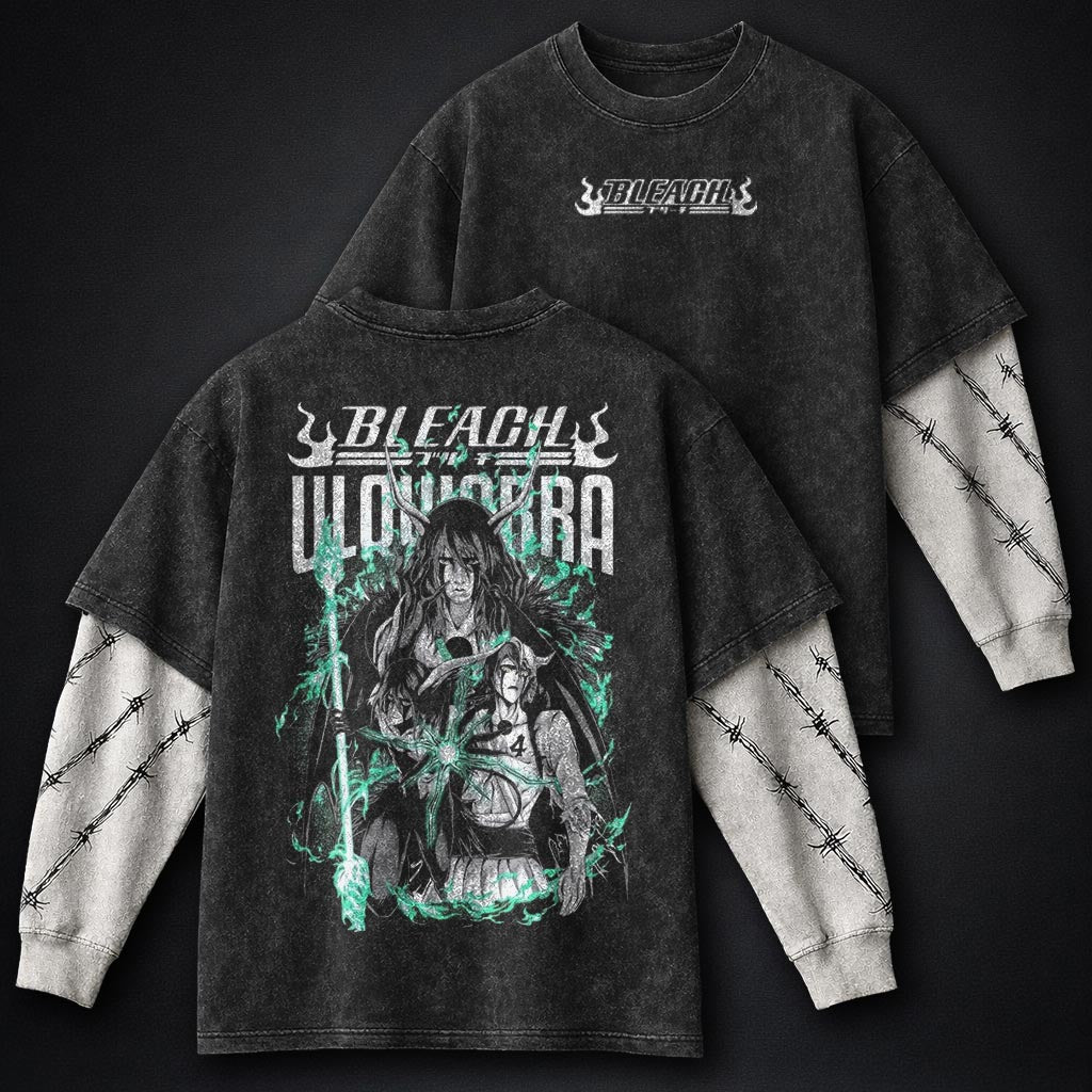 Bleach Minimal Washed Double Sleeves T-Shirt