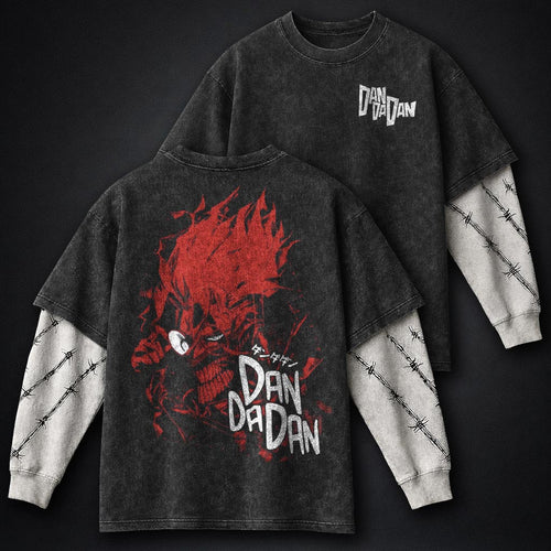 Dandadan Urban Washed Double Sleeves T-Shirt