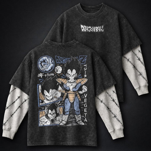 Dragon Ball Relaxed Washed Double Sleeves T-Shirt