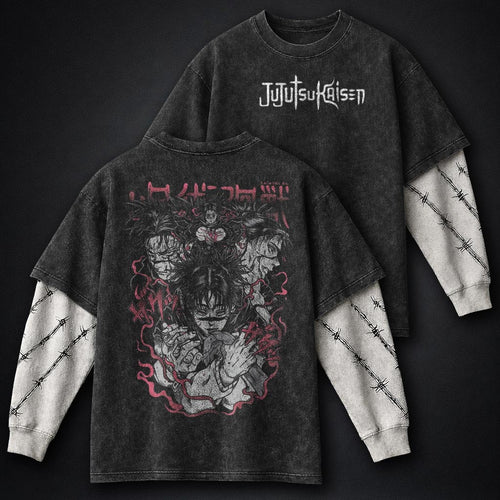Jujutsu Kaisen Minimal Washed Double Sleeves T-Shirt