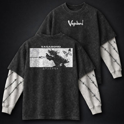 Vagabond Premium Washed Double Sleeves T-Shirt