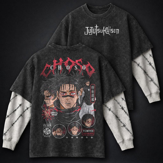 Jujutsu Kaisen Modern Washed Double Sleeves T-Shirt