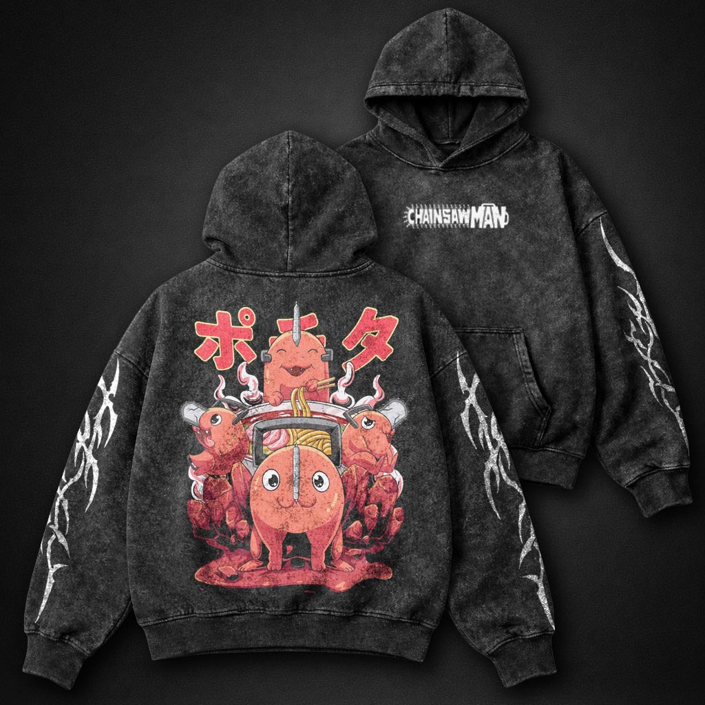Chainsaw Man Clean Washed Hoodie
