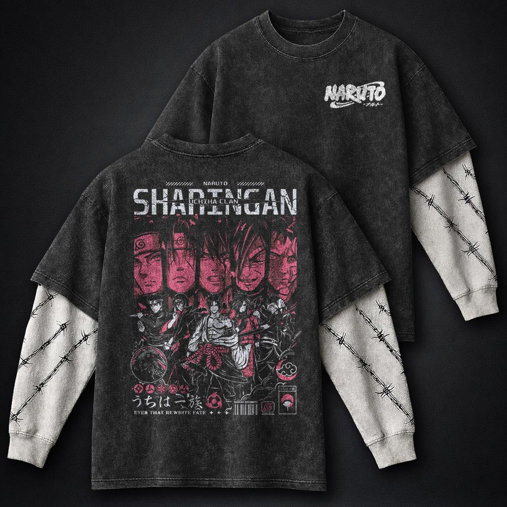 Naruto Signature Washed Double Sleeves T-Shirt
