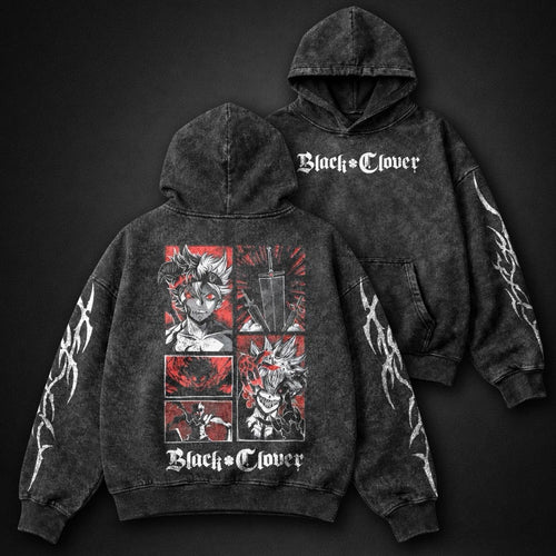 Black Clover Heavyweight Washed Hoodie