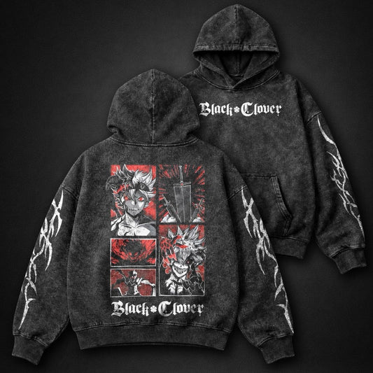 Black Clover Heavyweight Washed Hoodie