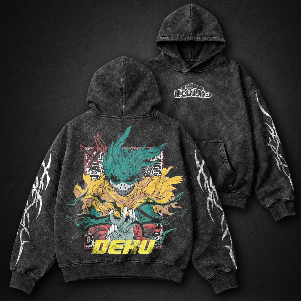My Hero Academia Faded Washed Hoodie