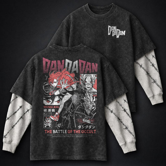 Dandadan Clean Washed Double Sleeves T-Shirt