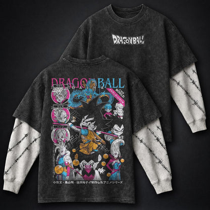 Dragon Ball Essential Washed Double Sleeves T-Shirt