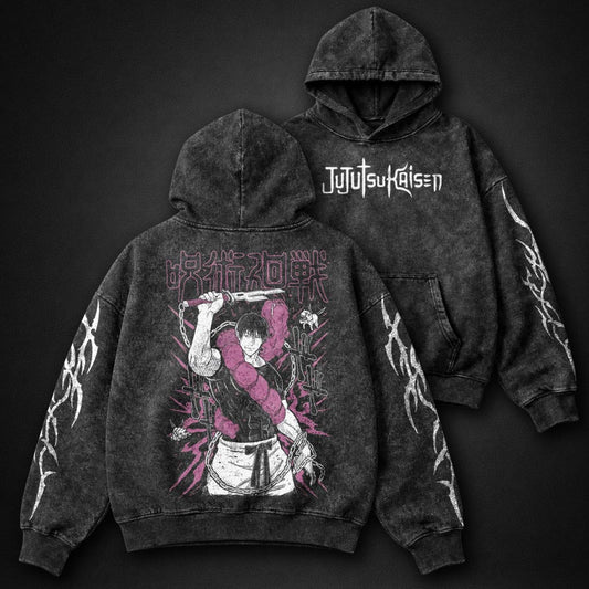 Jujutsu Kaisen Distressed Washed Hoodie