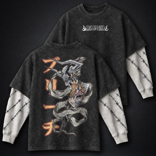 Bleach Urban Washed Double Sleeves T-Shirt