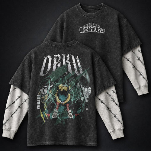 My Hero Academia Minimal Washed Double Sleeves T-Shirt