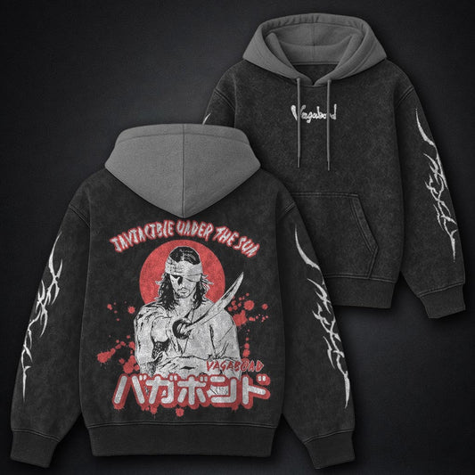 Vagabond Signature Black and Grey Washed Hoodie
