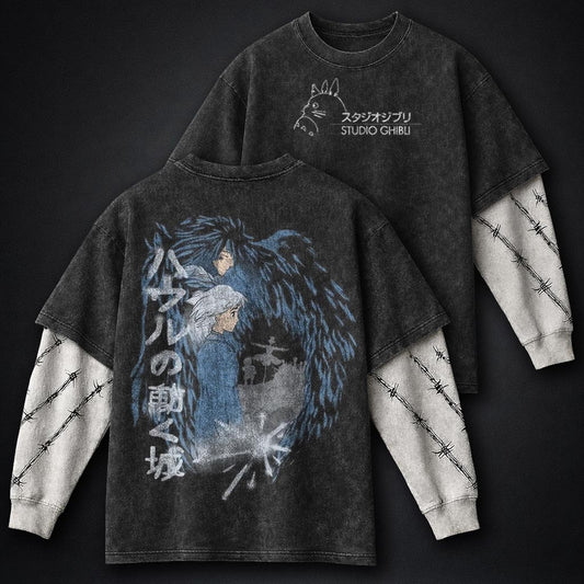 Ghibli Essential Washed Double Sleeves T-Shirt