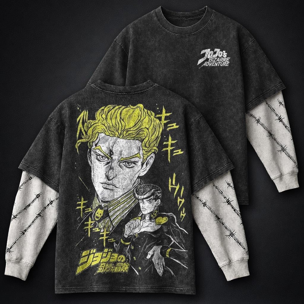 JoJo Modern Washed Double Sleeves T-Shirt