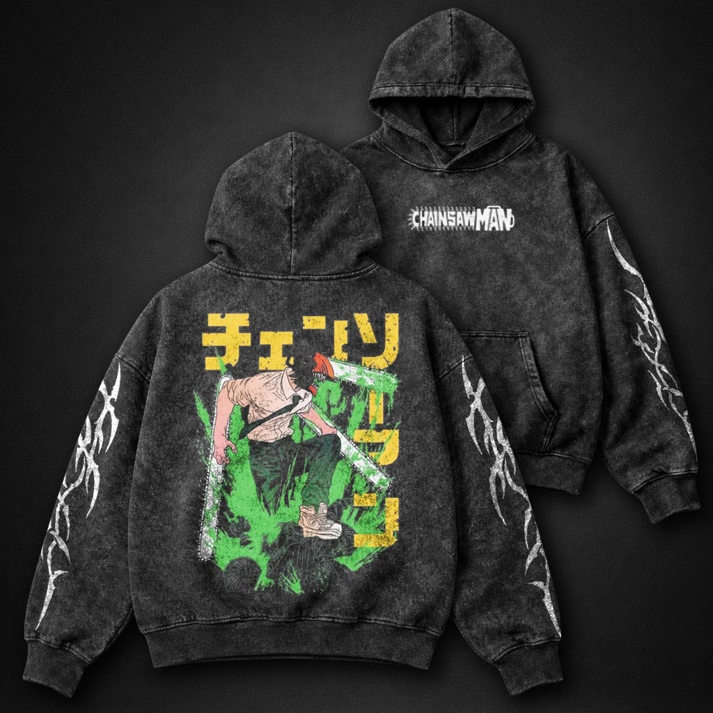 Chainsaw Man Essential Washed Hoodie