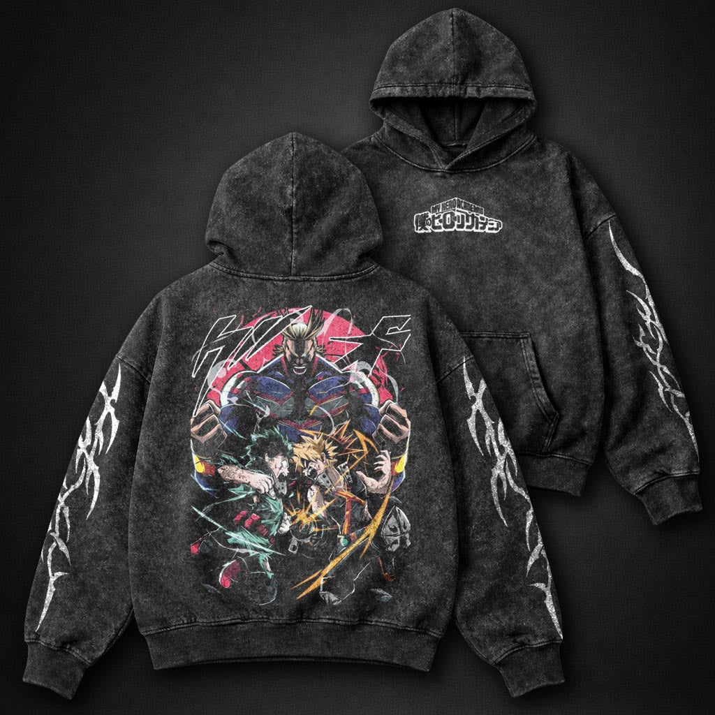 My Hero Academia Graphic Washed Hoodie