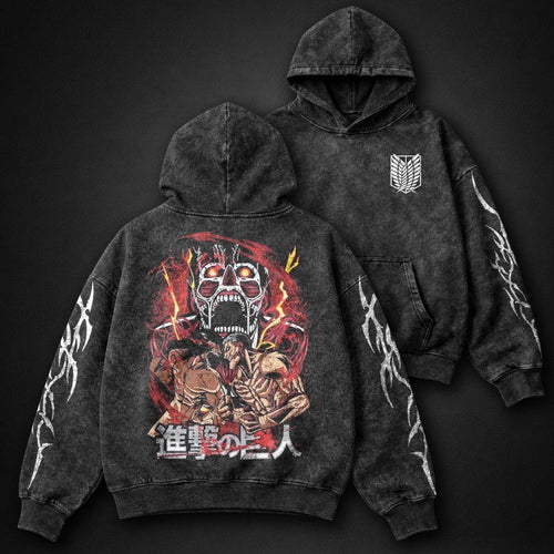 Attack on Titan Statement Washed Hoodie