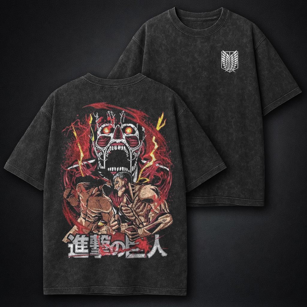 Attack on Titan Graphic Washed T-Shirt