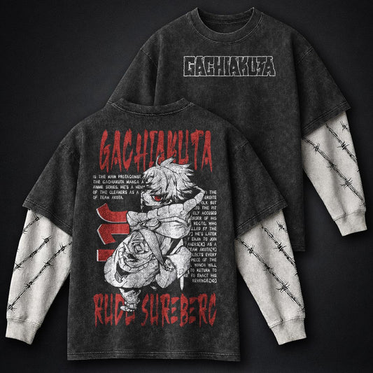 Gachiakuta Lightweight Washed Double Sleeves T-Shirt