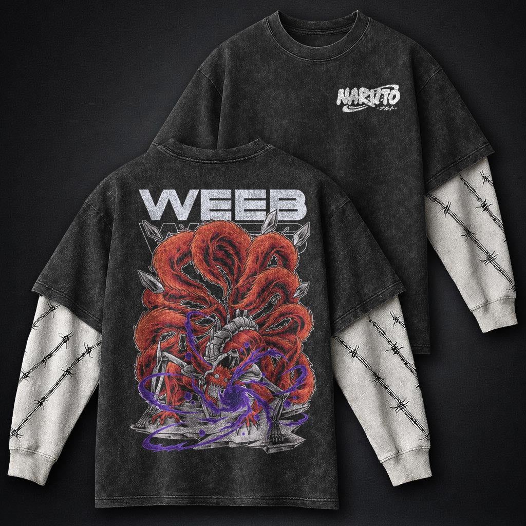 Naruto Everyday Washed Double Sleeves T-Shirt