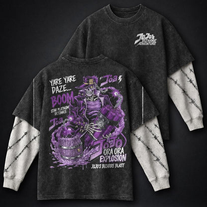 JoJo Urban Washed Double Sleeves T-Shirt