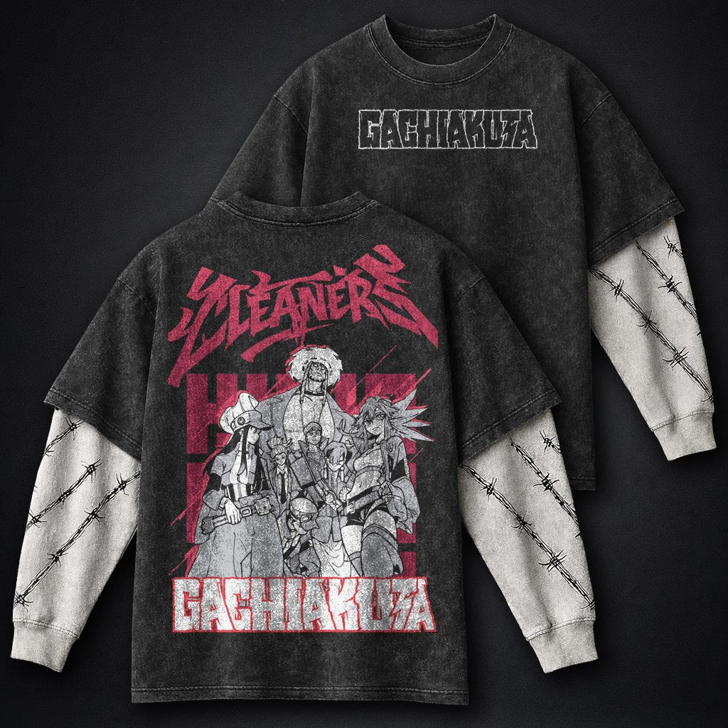 Gachiakuta Urban Washed Double Sleeves T-Shirt