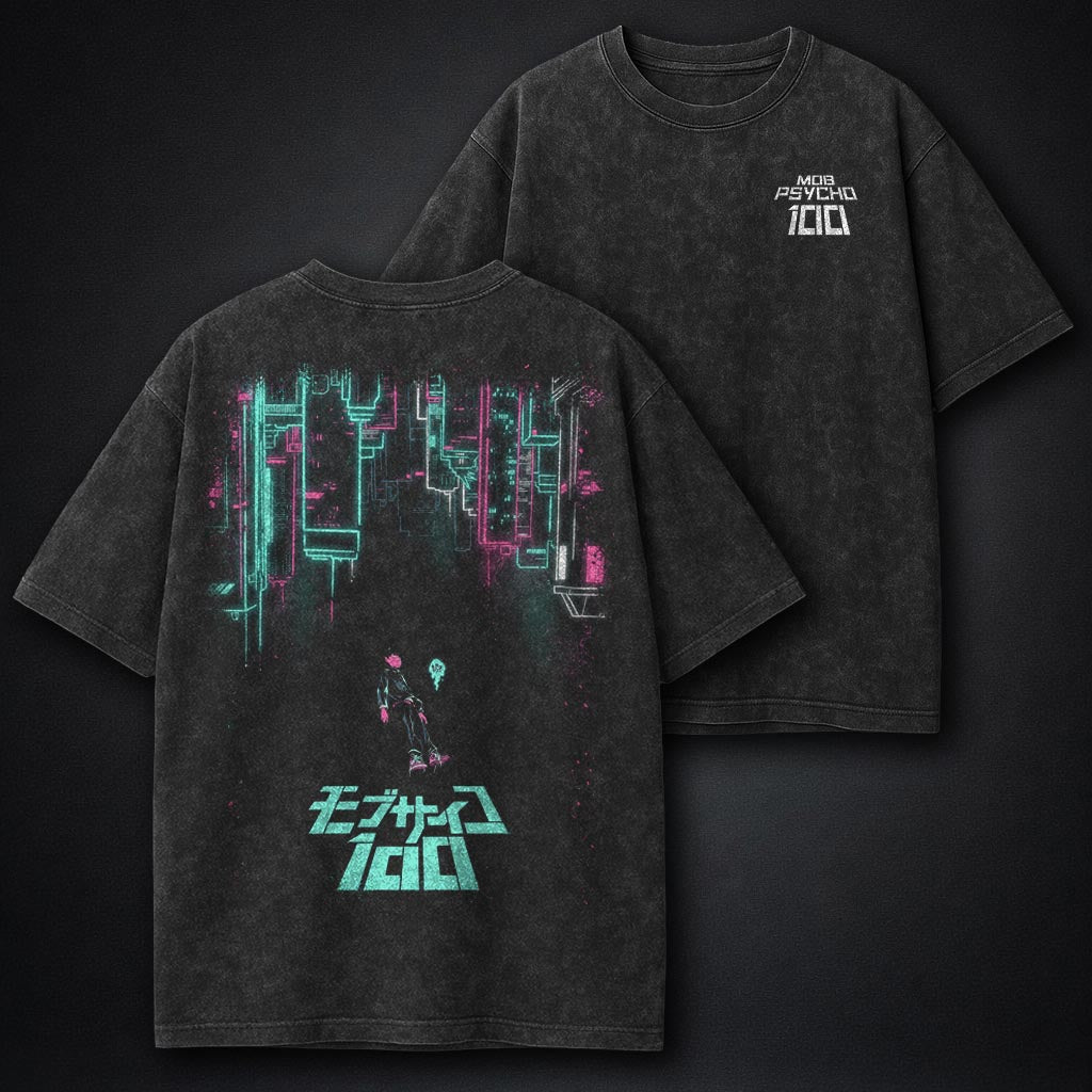 Mob Psycho 100 Streetwear Washed T-Shirt