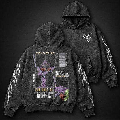 Neon Genesis Evangelion Bold Washed Hoodie