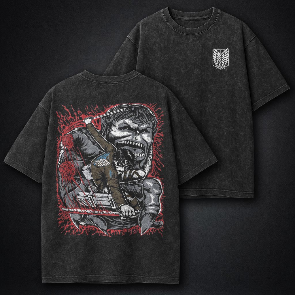 Attack on Titan Clean Washed T-Shirt