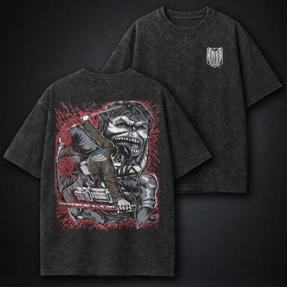 Attack on Titan Clean Washed T-Shirt