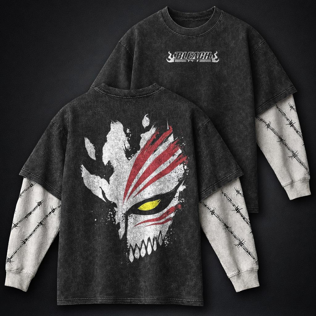 Bleach Lightweight Washed Double Sleeves T-Shirt