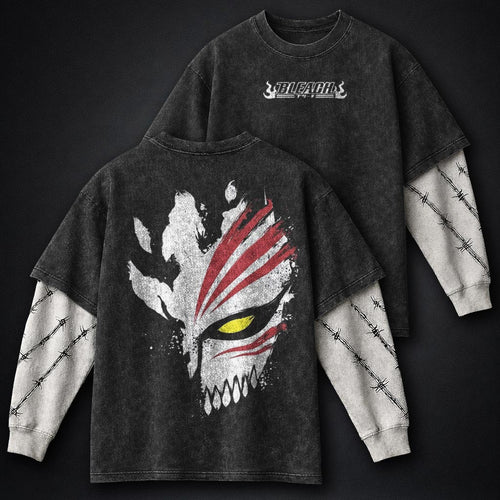 Bleach Lightweight Washed Double Sleeves T-Shirt