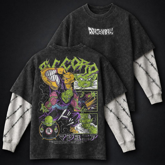 Dragon Ball Bold Washed Double Sleeves T-Shirt