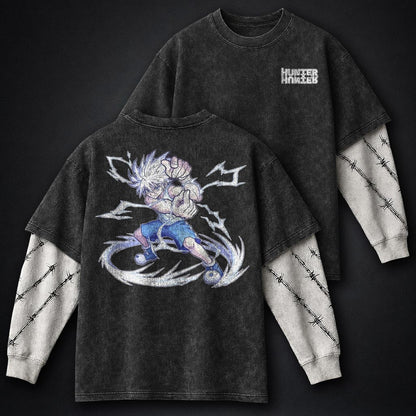 Hunter x Hunter Heavyweight Washed Double Sleeves T-Shirt
