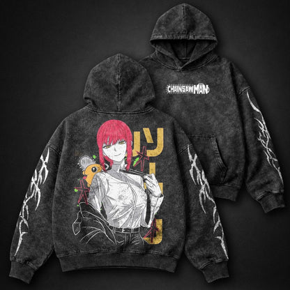 Chainsaw Man Graphic Washed Hoodie