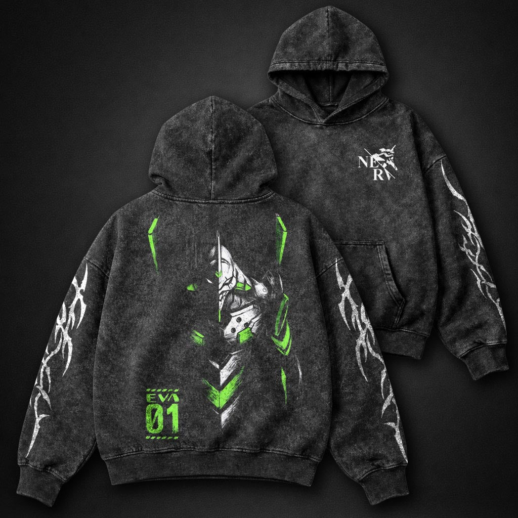 Neon Genesis Evangelion Urban Washed Hoodie
