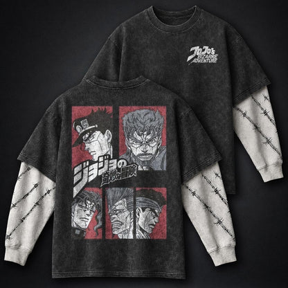 JoJo Relaxed Washed Double Sleeves T-Shirt