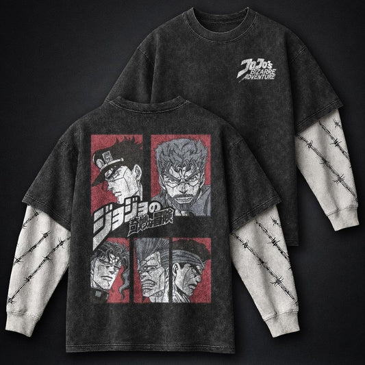 JoJo Relaxed Washed Double Sleeves T-Shirt