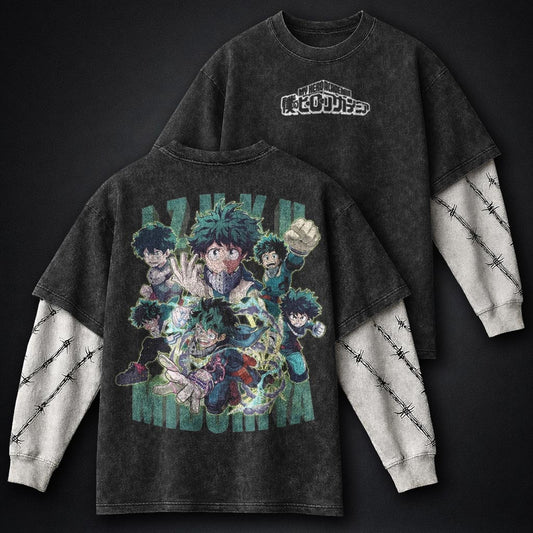 My Hero Academia Luxe Washed Double Sleeves T-Shirt