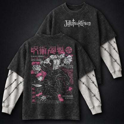 Jujutsu Kaisen Signature Washed Double Sleeves T-Shirt