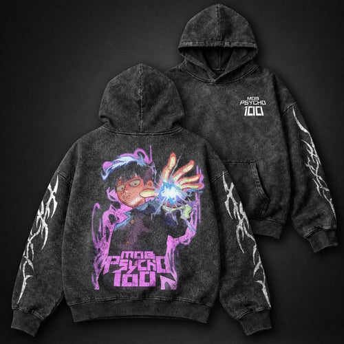 Mob Psycho 100 Graphic Washed Hoodie