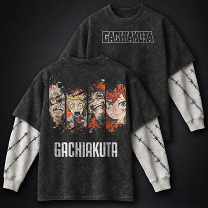 Gachiakuta Cozy Washed Double Sleeves T-Shirt