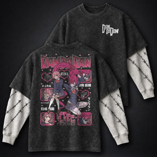 Dandadan Vintage Washed Double Sleeves T-Shirt