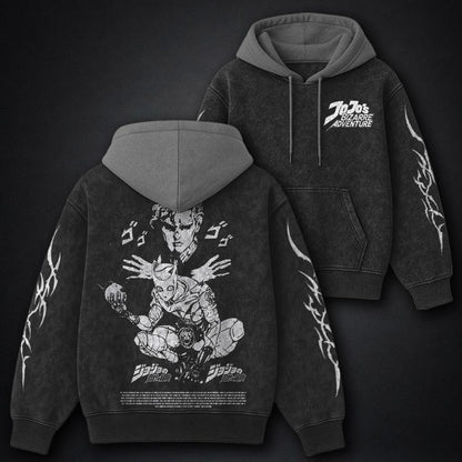 JoJo Vintage Black and Grey Washed Hoodie