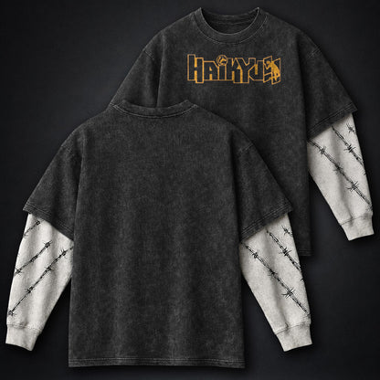 Haikyuu Luxe Washed Double Sleeves T-Shirt
