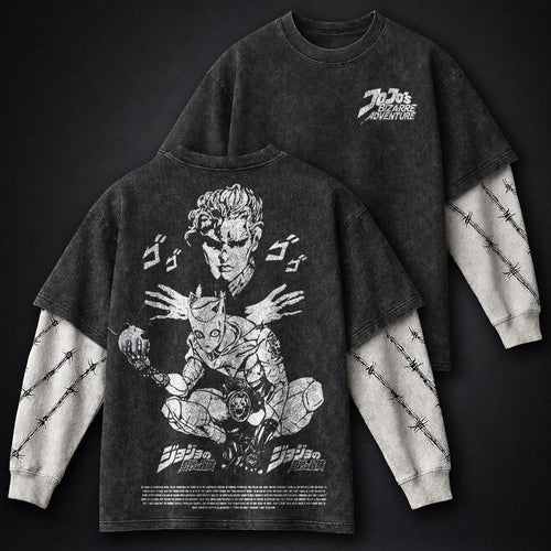 JoJo Clean Washed Double Sleeves T-Shirt