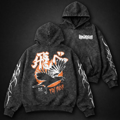 Haikyuu Washed Washed Hoodie