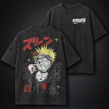 Naruto Oversized Washed T-Shirt