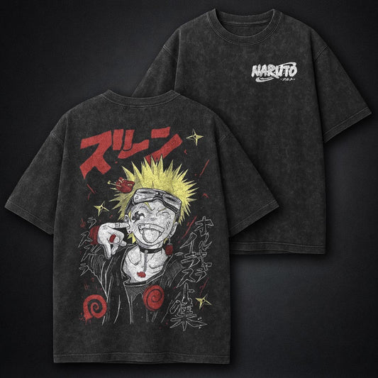 Naruto Oversized Washed T-Shirt